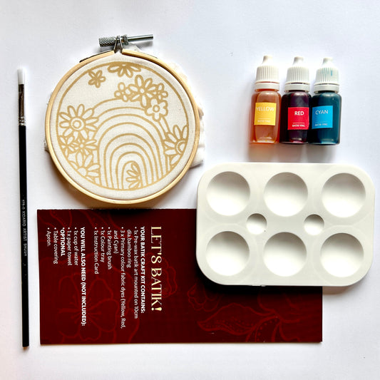 Mini Batik Craft Kit – Over the Rainbow | Hand-Waxed DIY Craft Kit