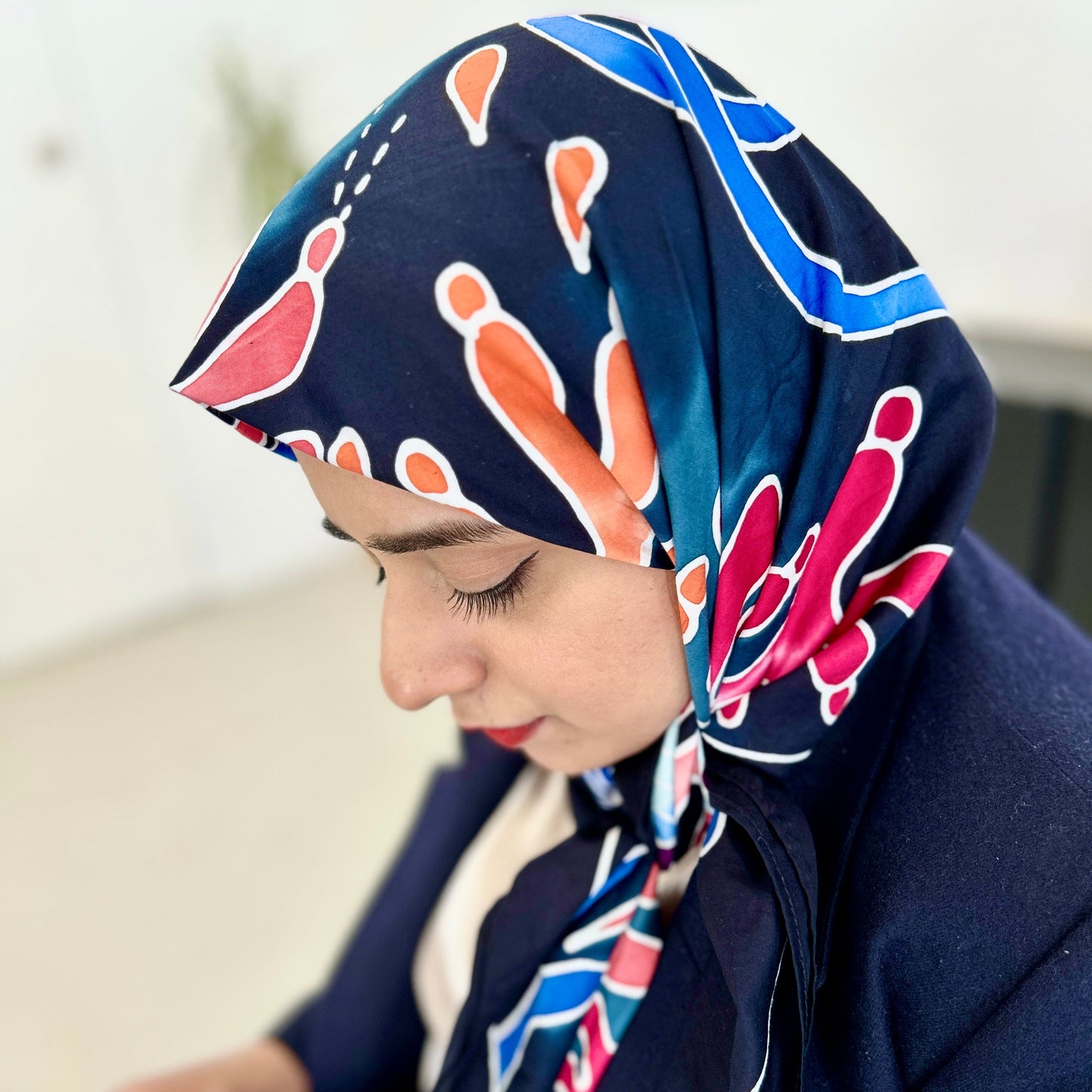 Hidden Paradise Batik Satin Cotton Scarf
