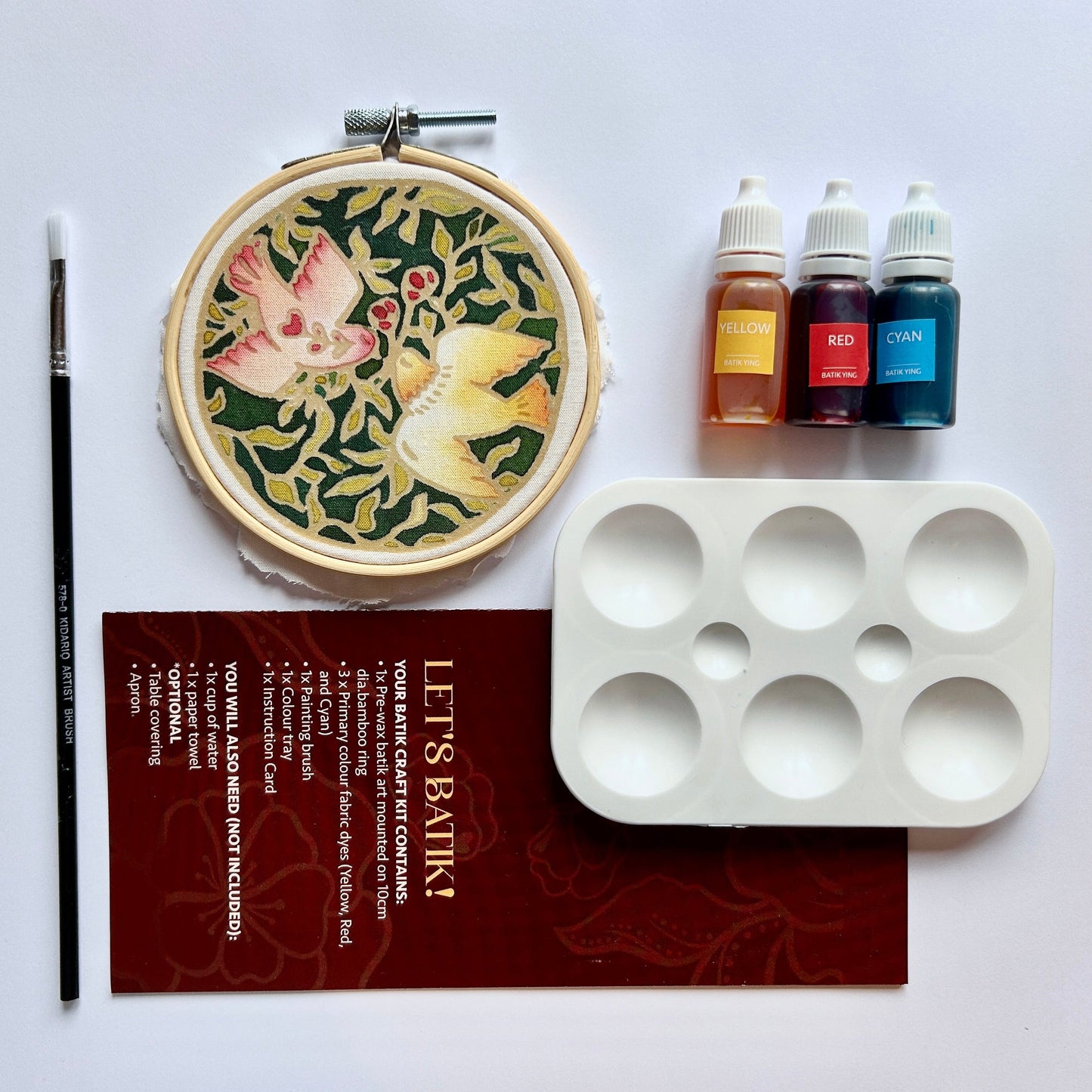 Mini Batik Craft Kit- Forest Dove