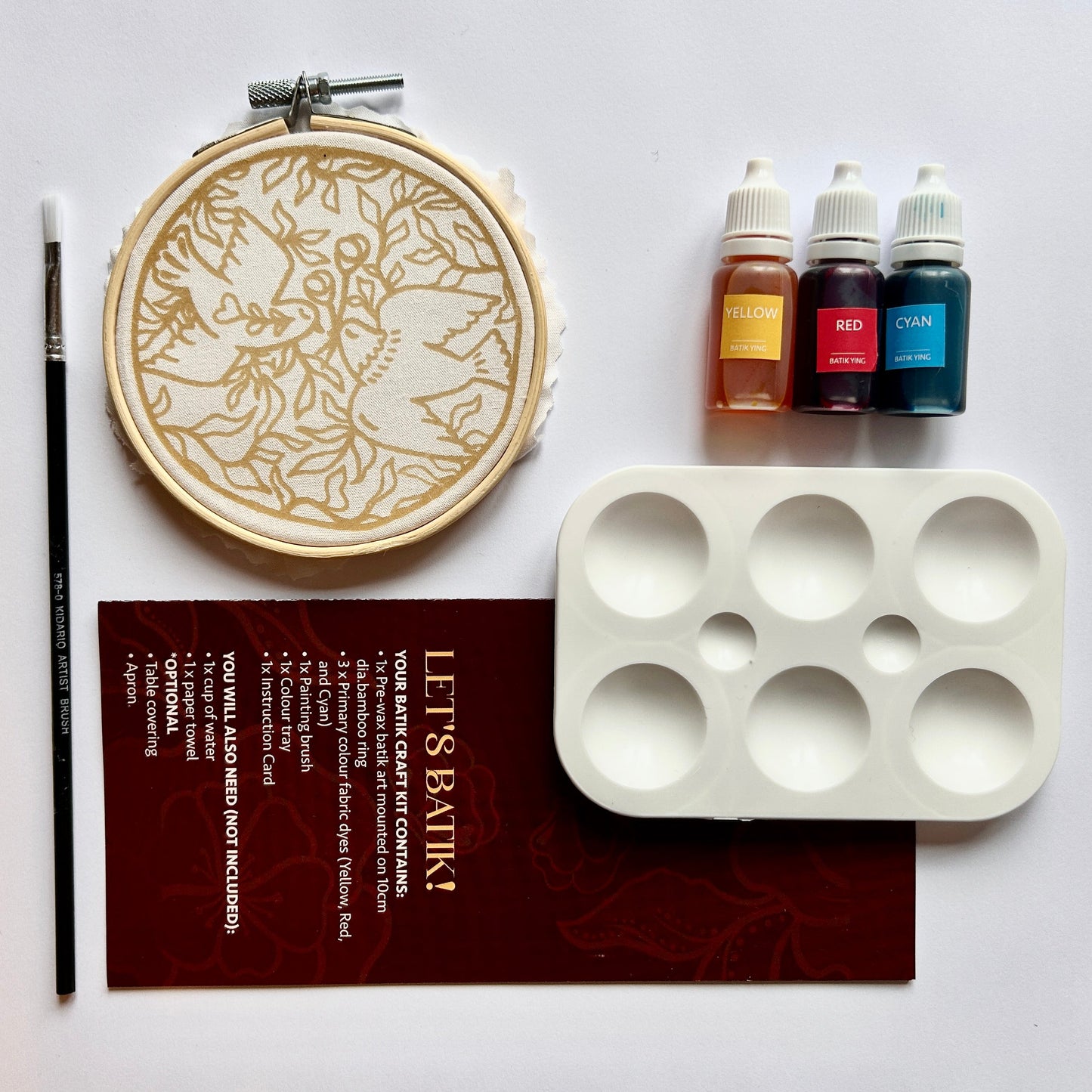 Mini Batik Craft Kit- Forest Dove