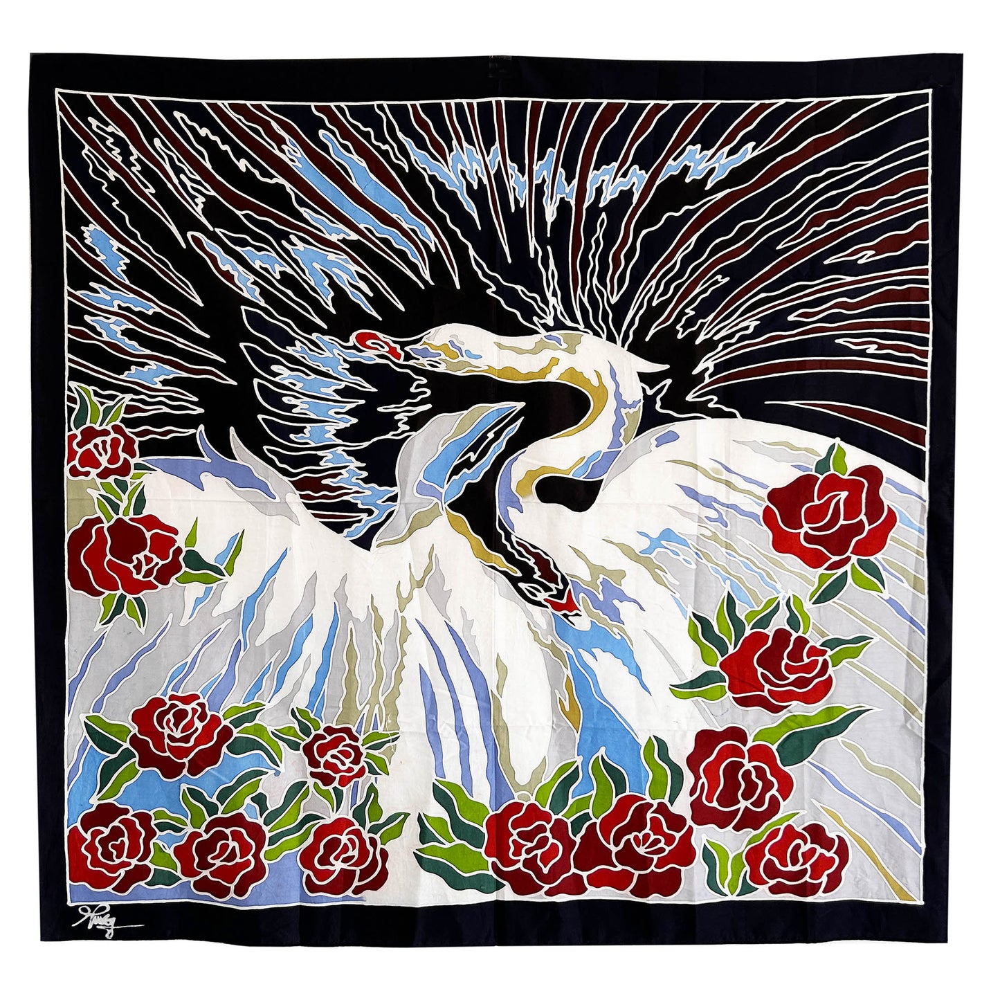 Batik Scarf - Dance of the Swan Queens