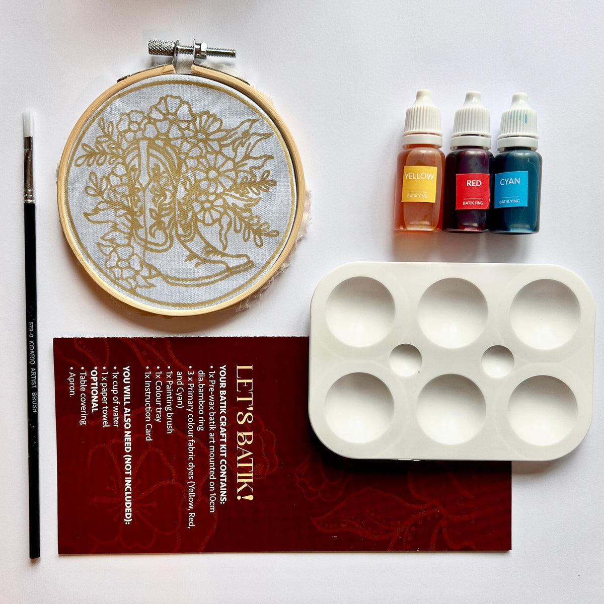 Mini Batik Craft Kit – Bloom in Boots | Hand-Waxed DIY Craft Kit
