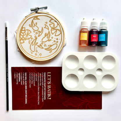 Mini Batik Craft Kit – Lucky Koi | Hand-Waxed DIY Craft Kit