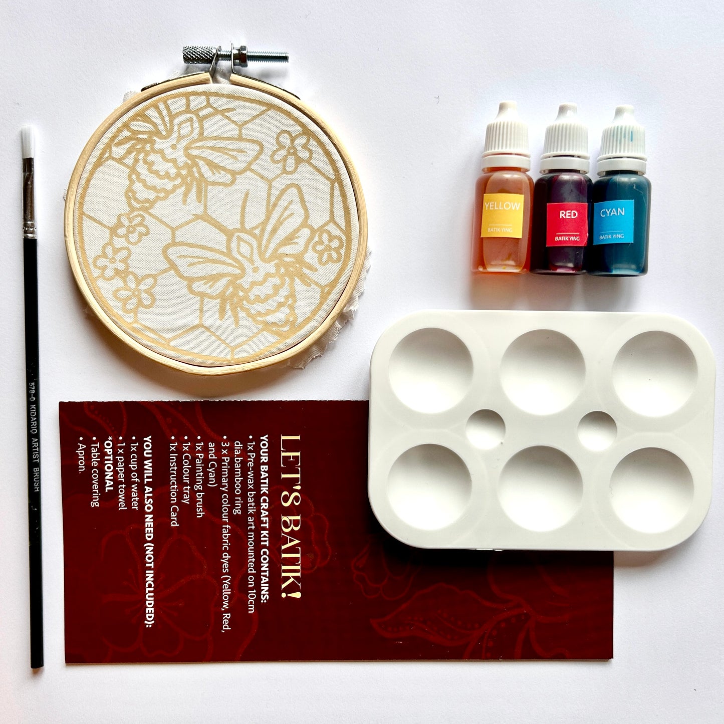 Mini Batik Craft Kit – Just BEE Yourself | Hand-Waxed DIY Craft Kit