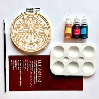 Mini Batik Craft Kit – Dragonfly Dreams | Hand-Waxed DIY Craft Kit