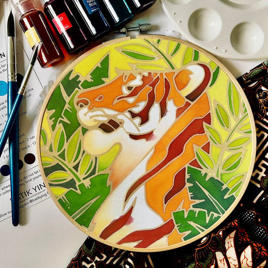Malayan Tiger DIY Batik Craft Kit – Authentic Wax-Resist Textile Art for Beginners