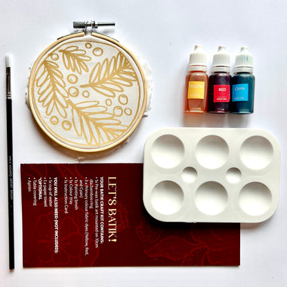 Mini Batik Craft Kit – Snow Fir | Hand-Waxed DIY Craft Kit
