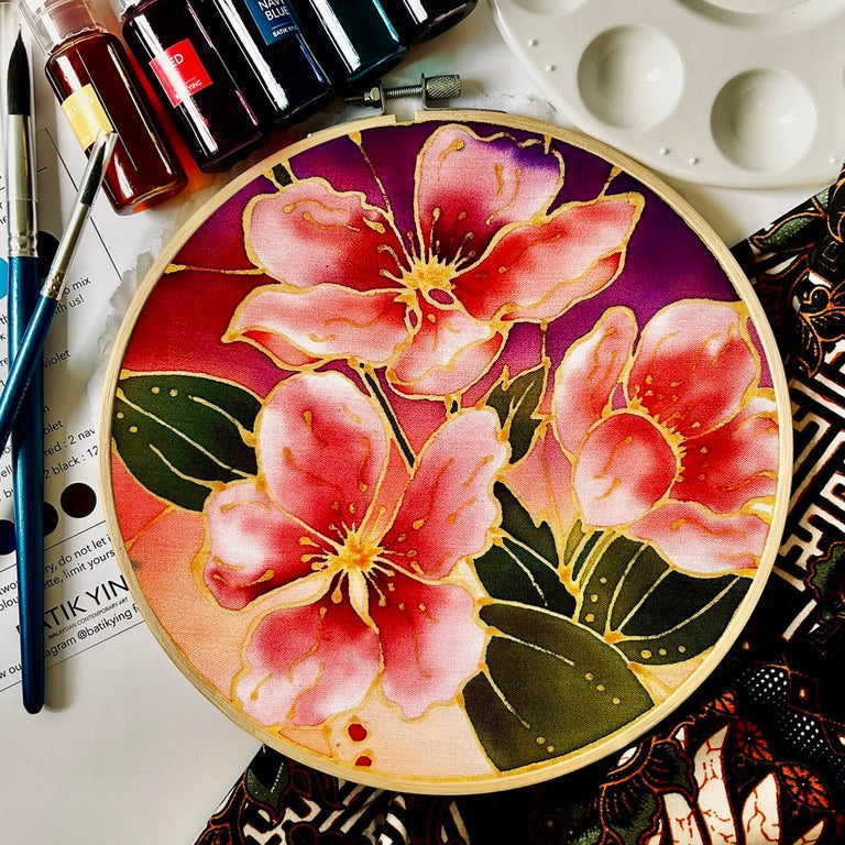 Sakura in Bloom DIY Batik Craft Kit – Authentic Wax-Resist Textile Art for Beginners