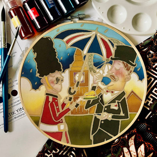 Cream Tea, Sir? DIY Batik Craft Kit – Authentic Wax-Resist Textile Art for Beginners