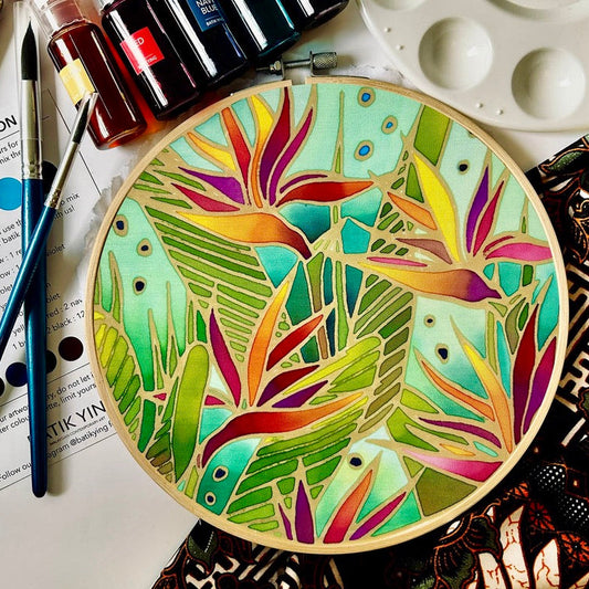 Bird of Paradise DIY Batik Craft Kit – Authentic Wax-Resist Textile Art for Beginners