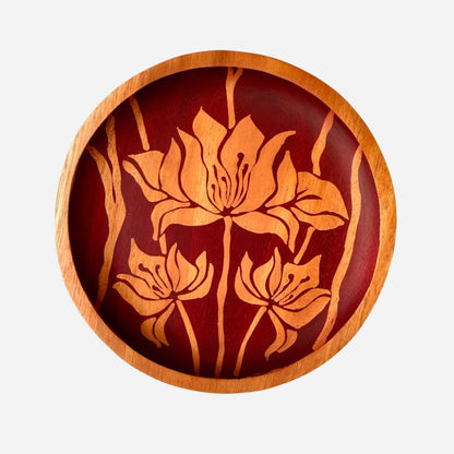 Magnolia Batik Mahogany Serving Plate