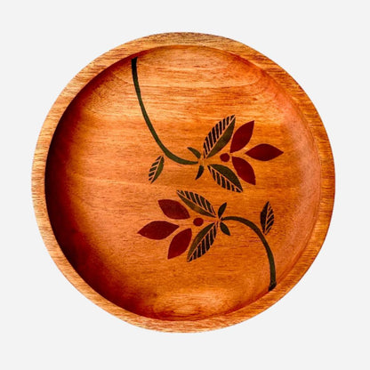 Mekar Batik Mahogany Serving Plate