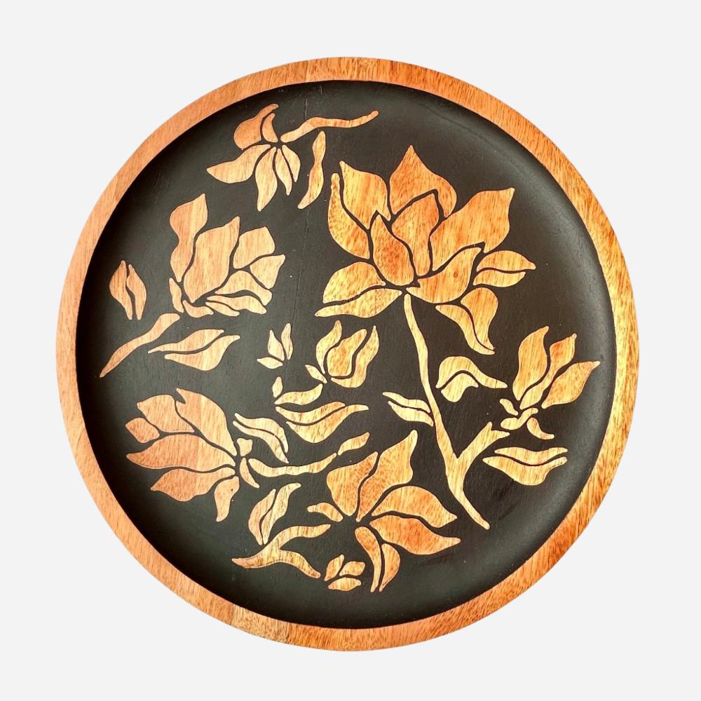 Magnolia Batik Mahogany Serving Plate