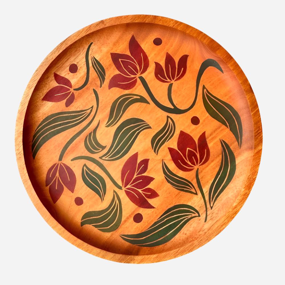 Kantan Batik Mahogany Serving Plate