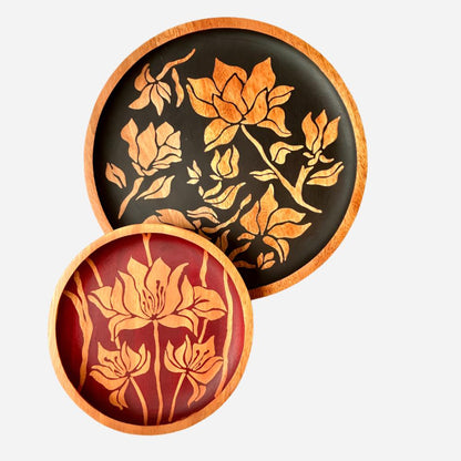 Magnolia Batik Mahogany Serving Plate