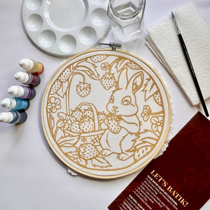 Strawberry Snuffle DIY Batik Craft Kit – Authentic Wax-Resist Textile Art for Beginners