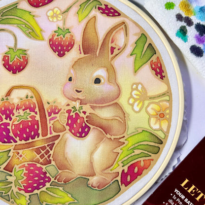 Strawberry Snuffle DIY Batik Craft Kit – Authentic Wax-Resist Textile Art for Beginners