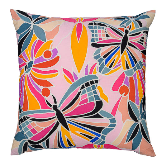 Butterfly Reverie Batik Quilted Cushion