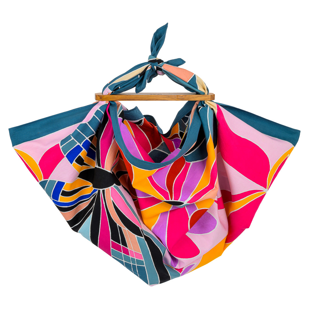 Butterfly Reverie Batik Satin Cotton Scarf