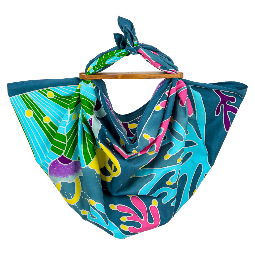 Hidden Paradise Batik Satin Cotton Scarf