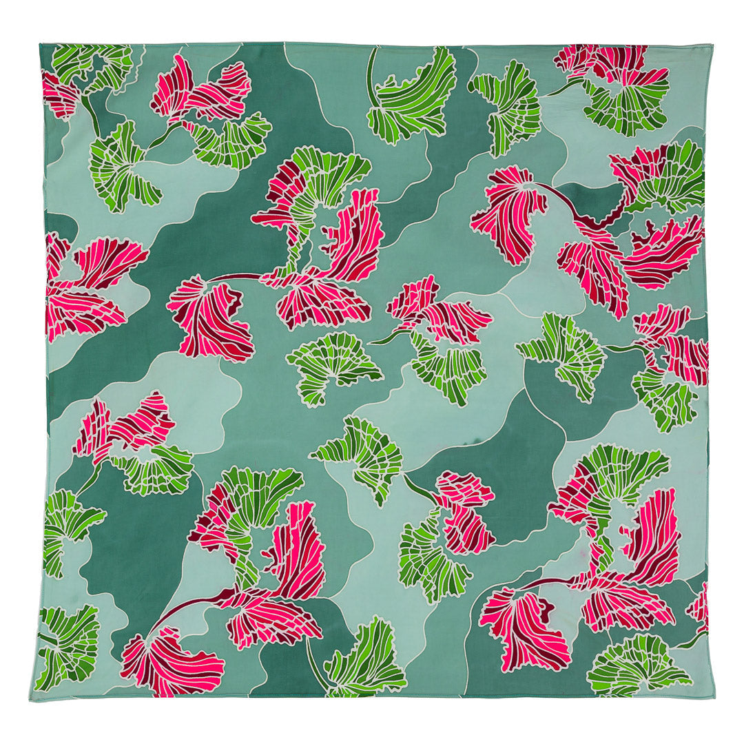 Summer Scatter Batik Satin Cotton Scarf