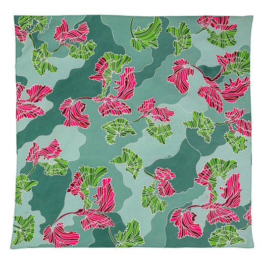 Summer Scatter Batik Satin Cotton Scarf