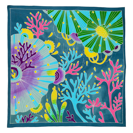 Hidden Paradise Batik Satin Cotton Scarf