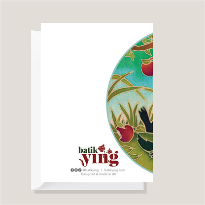 Mr. Brock's Picnic | Batik Art Greeting Card