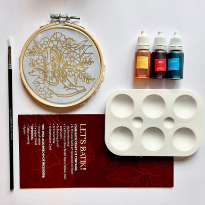 Mini Batik Craft Kit – Bloom in Boots | Hand-Waxed DIY Craft Kit