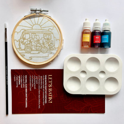 Mini Batik Craft Kit – Road Trip, Go! | Hand-Waxed DIY Craft Kit