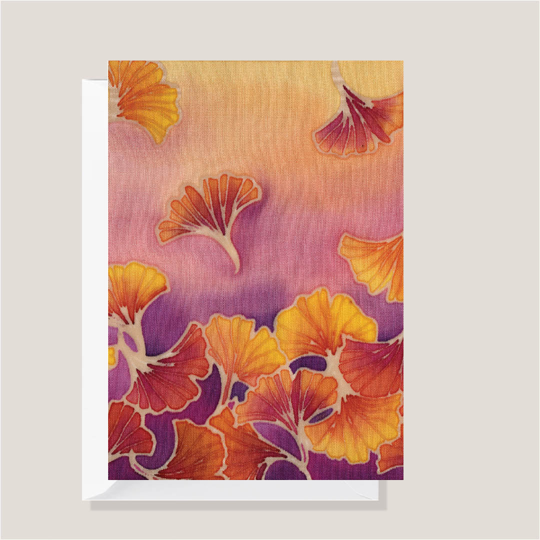 Golden Gingko | Batik Art Greeting Card