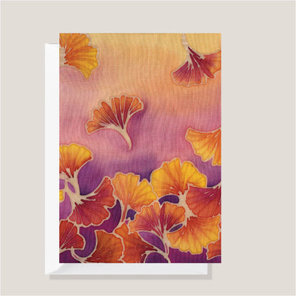 Golden Gingko | Batik Art Greeting Card
