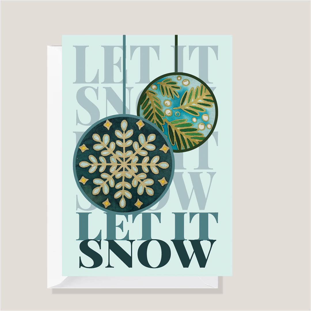 Let it Snow | Batik Art Greeting Card