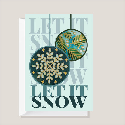 Let it Snow | Batik Art Greeting Card