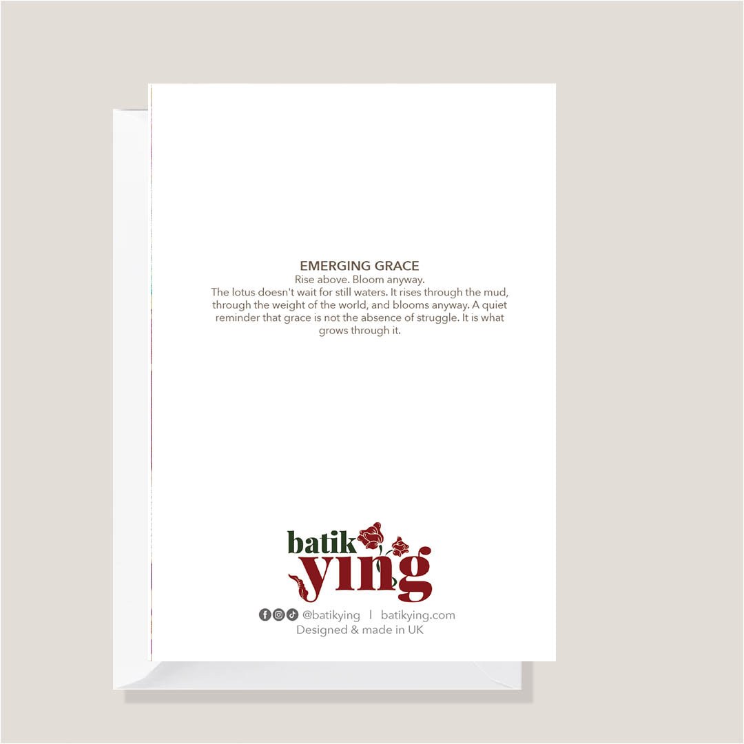 Emerging Grace | Batik Art Greeting Card