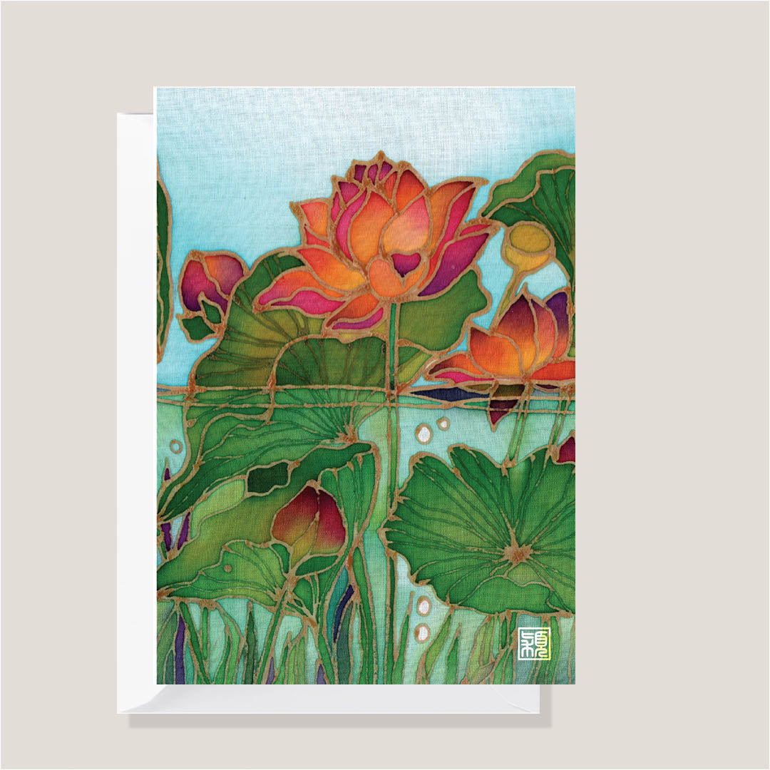 Emerging Grace | Batik Art Greeting Card