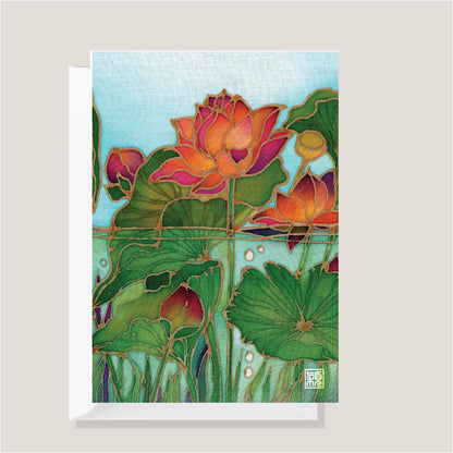Emerging Grace | Batik Art Greeting Card