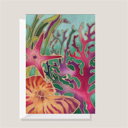 Ocean Treasures | Batik Art Greeting Card